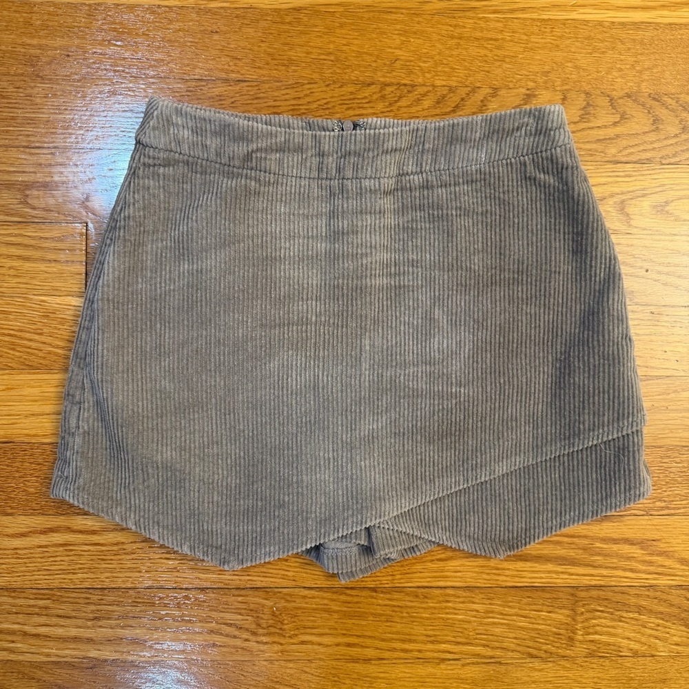 Altar'd State Corduroy Skort in Brown/Tan - Size XS